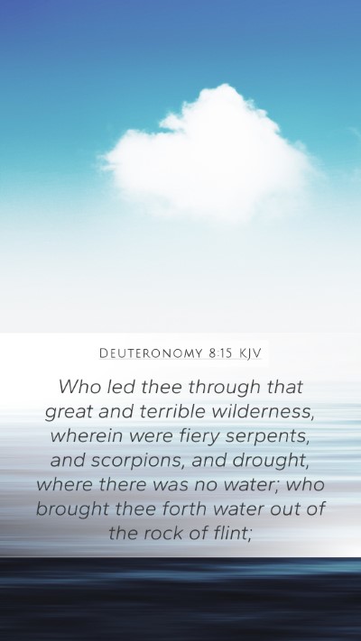 Deuteronomy 8:15 KJV Bible Verse Image