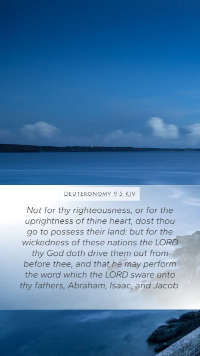 Deuteronomy 9:5 KJV Bible Verse Image