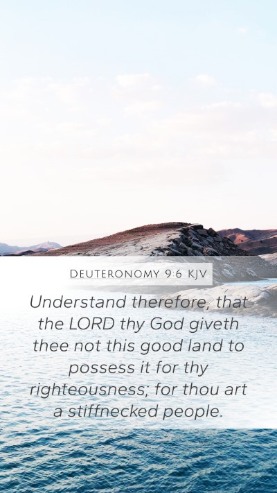 Deuteronomy 9:6 KJV Bible Verse Image