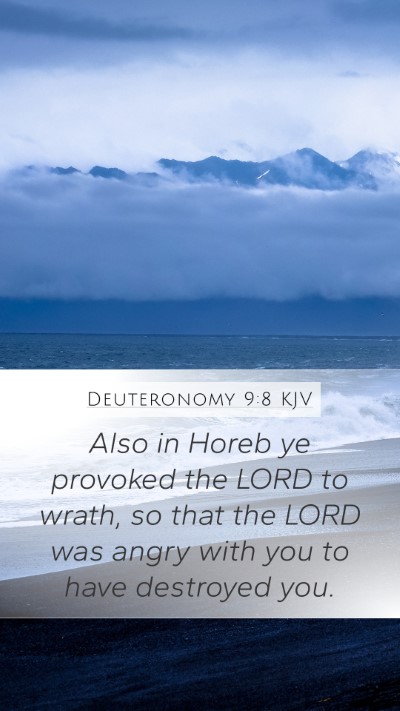 Deuteronomy 9:8 KJV Bible Verse Image