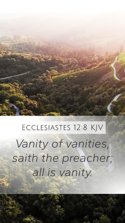 Ecclesiastes 12:8 KJV Bible Verse Image