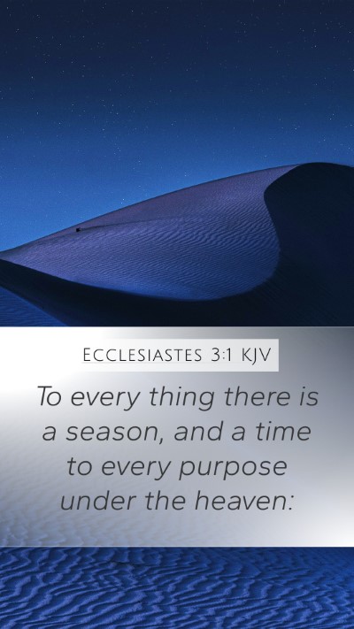 Ecclesiastes 3:1 KJV Bible Verse Image