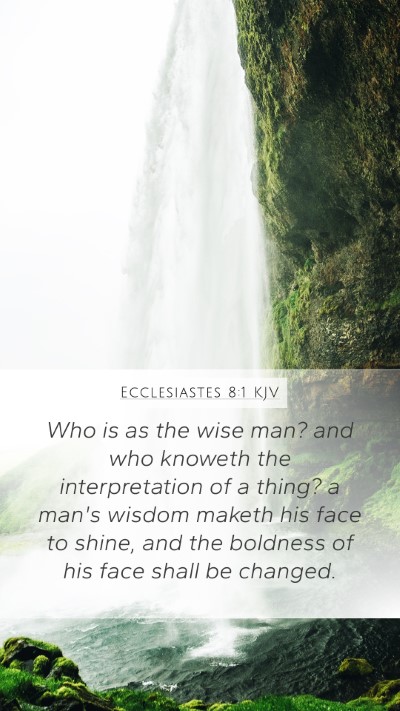 Ecclesiastes 8:1 KJV Mobile Phone Wallpaper - Who is as the wise man? and who knoweth the - Mobile Bible Verse Wallpaper