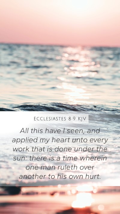 Ecclesiastes 8:9 KJV Bible Verse Image