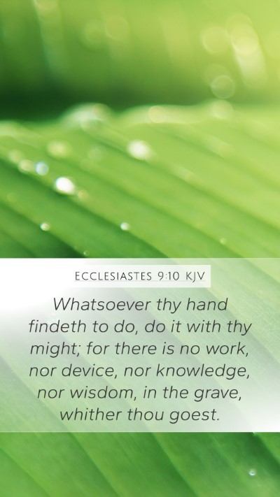 Ecclesiastes 9:10 KJV Bible Verse Image