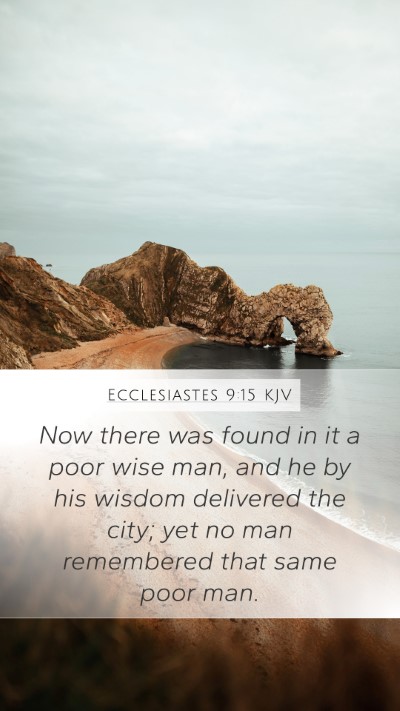 Ecclesiastes 9:15 KJV Bible Verse Image
