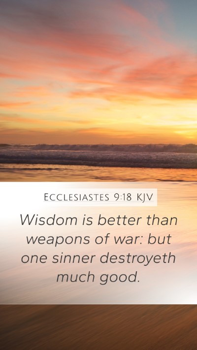 Ecclesiastes 9:18 KJV Bible Verse Image