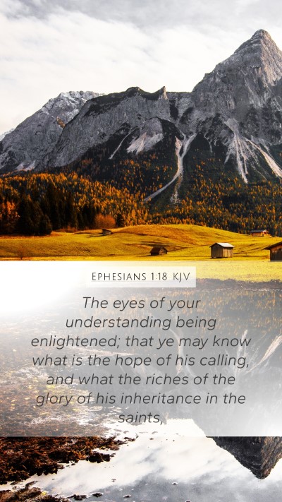 Ephesians 1:18 KJV Bible Verse Image