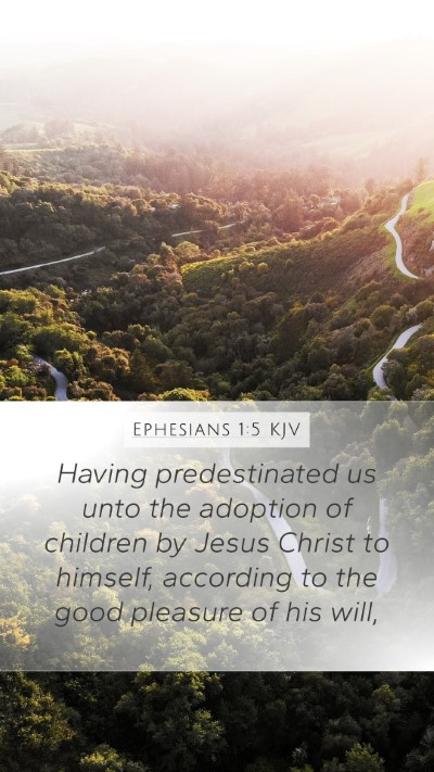Ephesians 1:5 KJV Bible Verse Image