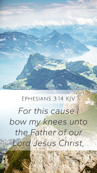 Ephesians 3:14 KJV Bible Verse Image