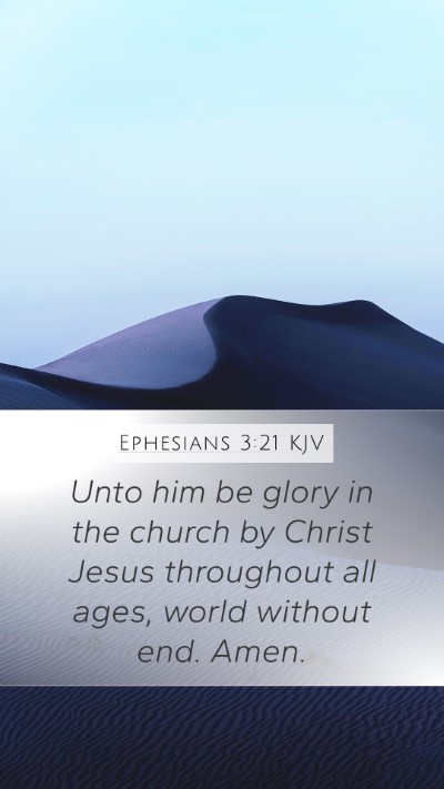 Ephesians 3:21 KJV Bible Verse Image
