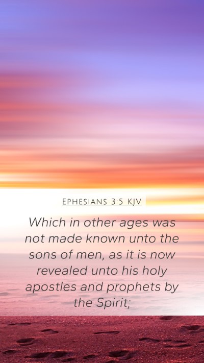 Ephesians 3:5 KJV Bible Verse Image