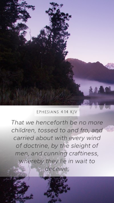 Ephesians 4:14 KJV Bible Verse Image