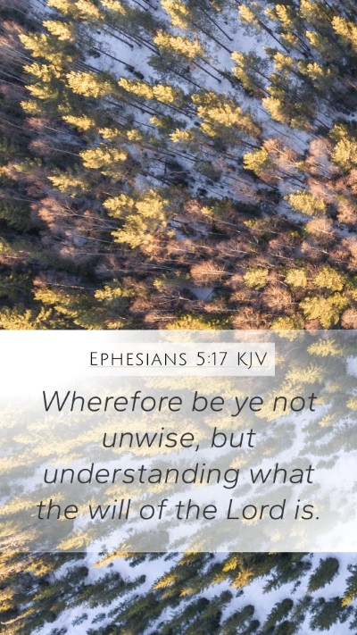 Ephesians 5:17 KJV Bible Verse Image