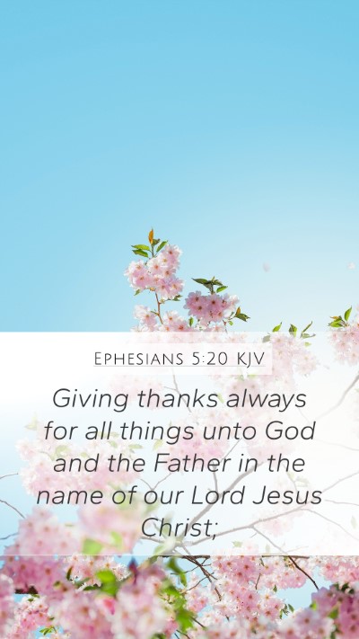 Ephesians 5:20 KJV Bible Verse Image
