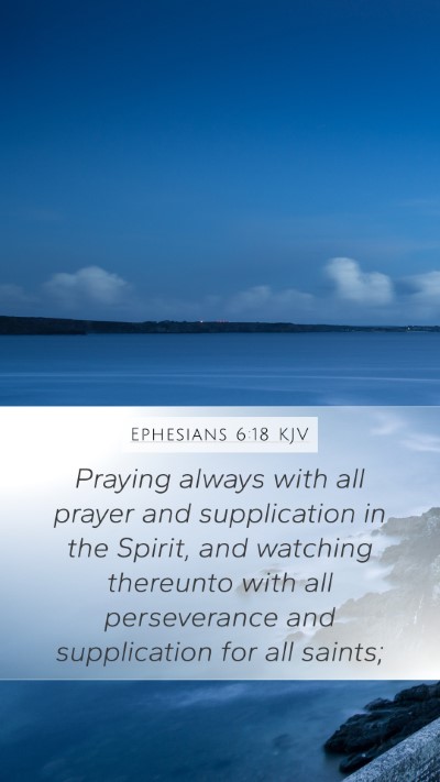 Ephesians 6:18 KJV Bible Verse Image