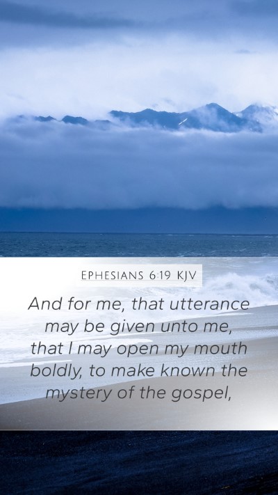 Ephesians 6:19 KJV Bible Verse Image