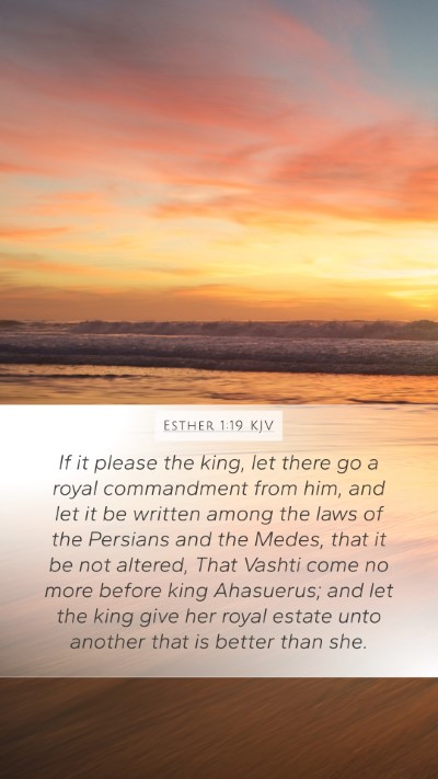 Esther 1:19 KJV Bible Verse Image