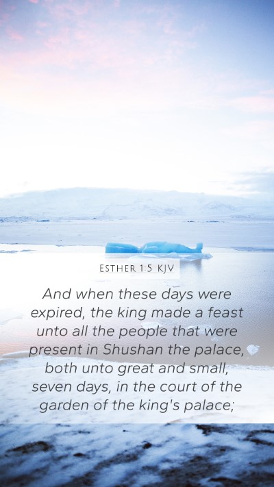 Esther 1:5 KJV Bible Verse Image