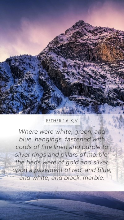 Esther 1:6 KJV Bible Verse Image