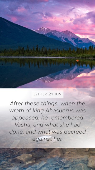 Esther 2:1 KJV Bible Verse Image