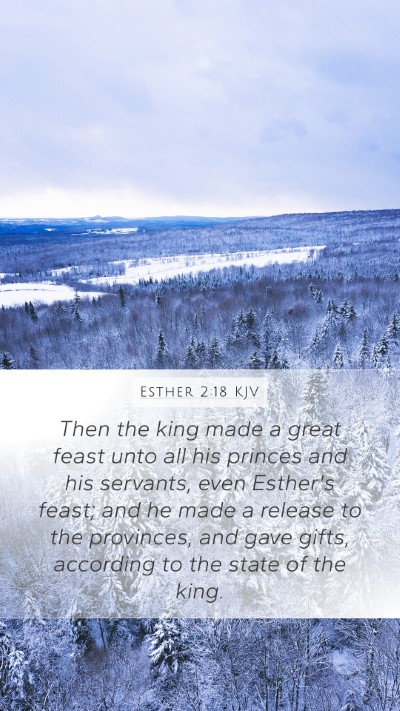 Esther 2:18 KJV Bible Verse Image
