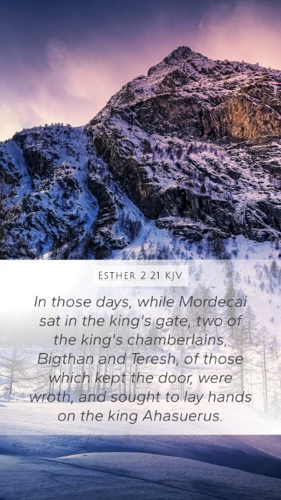 Esther 2:21 KJV Bible Verse Image