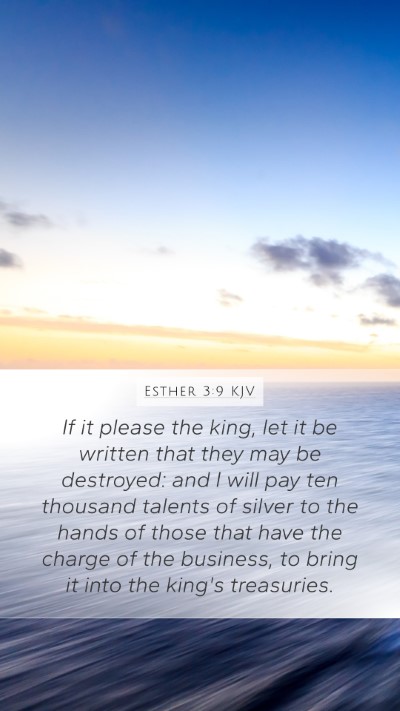 Esther 3:9 KJV Bible Verse Image