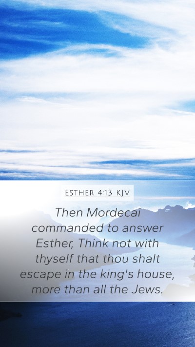 Esther 4:13 KJV Bible Verse Image