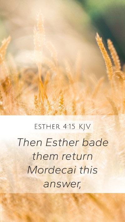 Esther 4:15 KJV Bible Verse Image