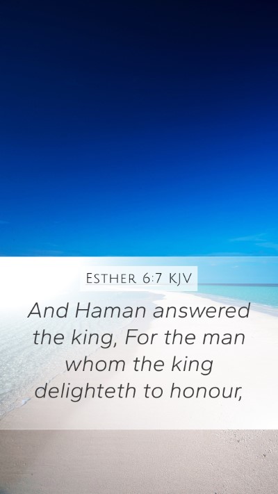 Esther 6:7 KJV Bible Verse Image