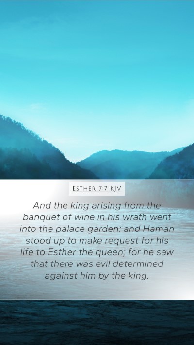 Esther 7:7 KJV Bible Verse Image