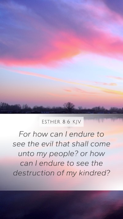 Esther 8:6 KJV Bible Verse Image