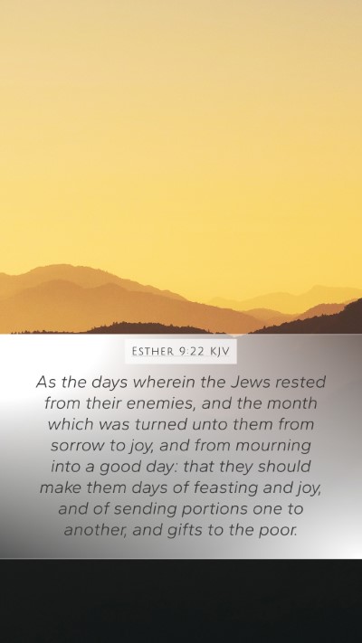 Esther 9:22 KJV Bible Verse Image
