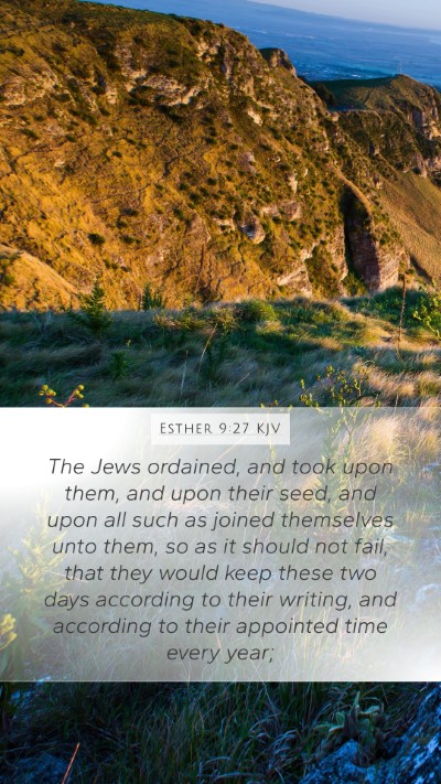 Esther 9:27 KJV Bible Verse Image