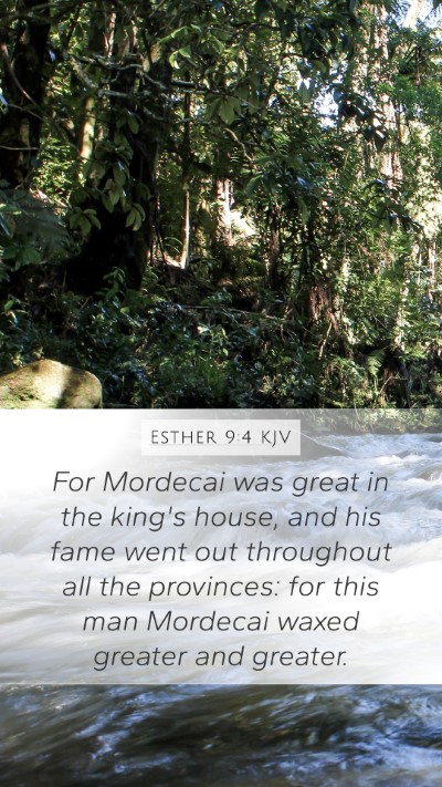 Esther 9:4 KJV Bible Verse Image