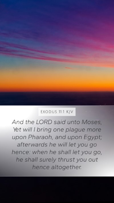 Exodus 11:1 KJV Bible Verse Image