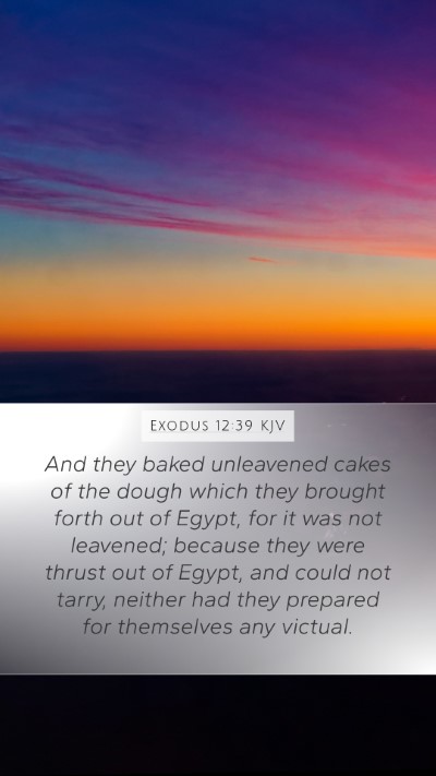 Exodus 12:39 KJV Bible Verse Image