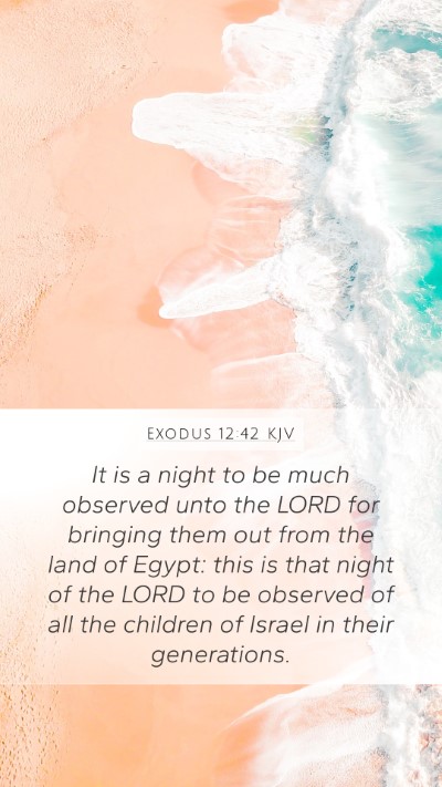 Exodus 12:42 KJV Bible Verse Image