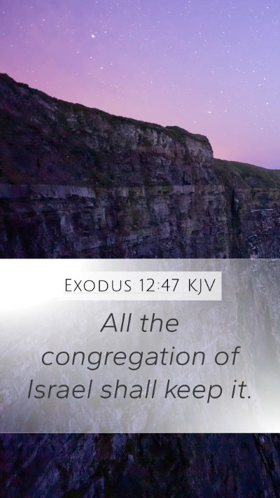 Exodus 12:47 KJV Bible Verse Image