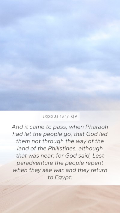 Exodus 13:17 KJV Bible Verse Image