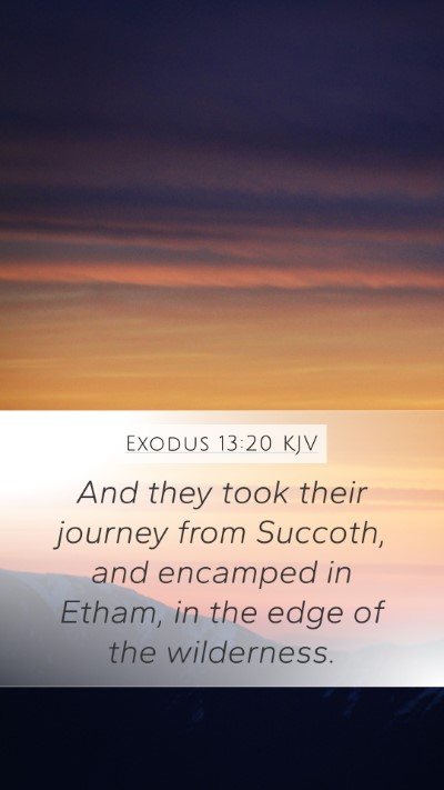 Exodus 13:20 KJV Bible Verse Image