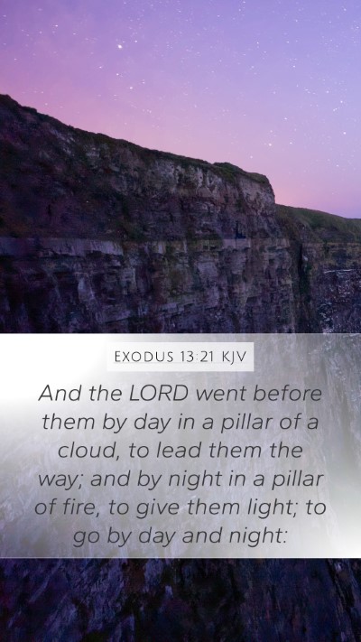 Exodus 13:21 KJV Bible Verse Image