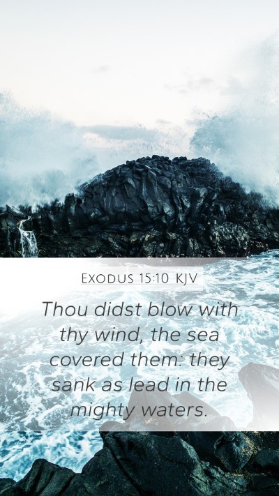 Exodus 15:10 KJV Bible Verse Image
