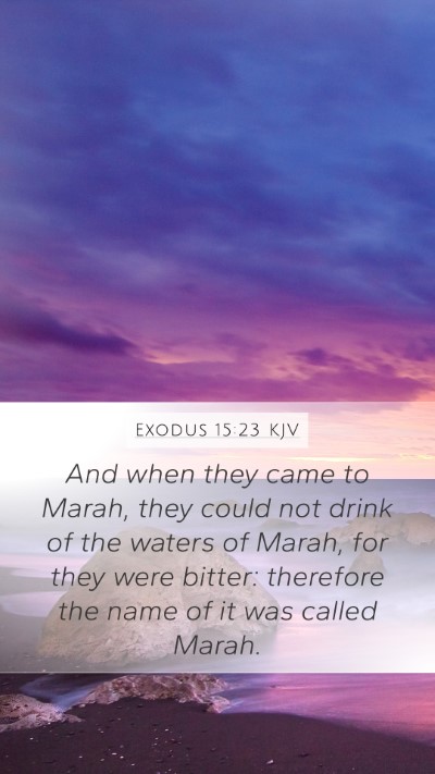 Exodus 15:23 KJV Bible Verse Image