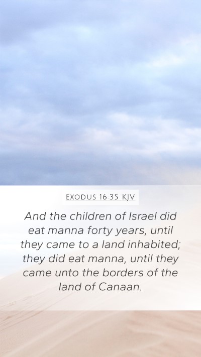 Exodus 16:35 KJV Bible Verse Image