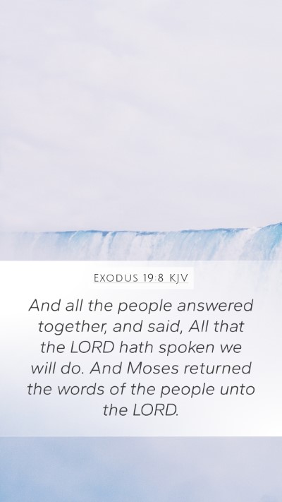 Exodus 19:8 KJV Bible Verse Image