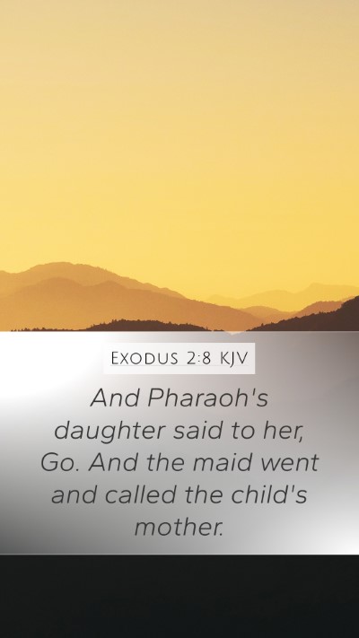 Exodus 2:8 KJV Mobile Phone Wallpaper - And Pharaoh's daughter said to her, Go. And the - Mobile Bible Verse Wallpaper