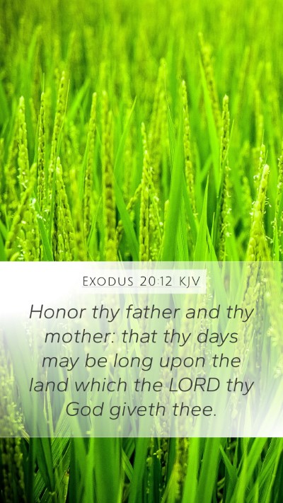 Exodus 20:12 KJV Bible Verse Image