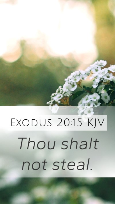 Exodus 20:15 KJV Bible Verse Image